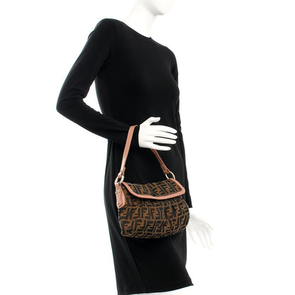 Fendi Zucca Cuoio Lucido Small Chef Shoulder Bag Tobacco Bois de Rose 2 of 8