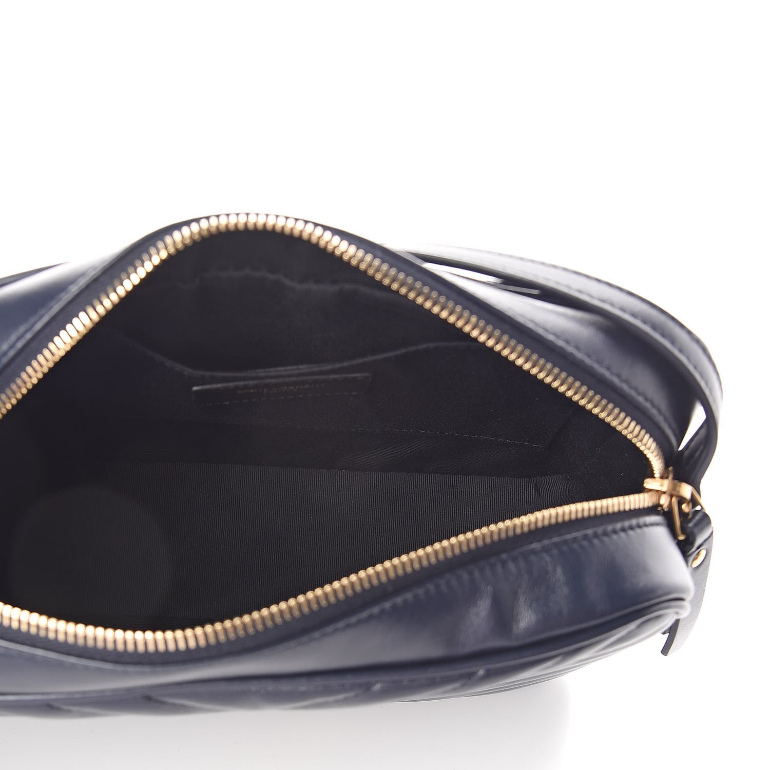 Saint Laurent Calfskin Matelasse Lou Camera Bag Navy 5 of 9