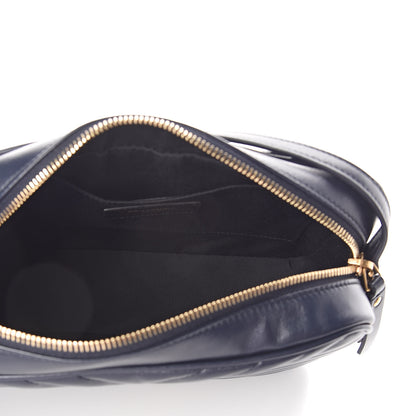 Saint Laurent Calfskin Matelasse Lou Camera Bag Navy 5 of 9