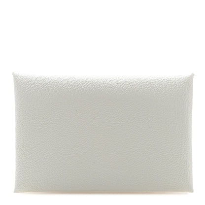 Hermes Chevre Mysore Calvi Card Case Gris Perle 1 of 8