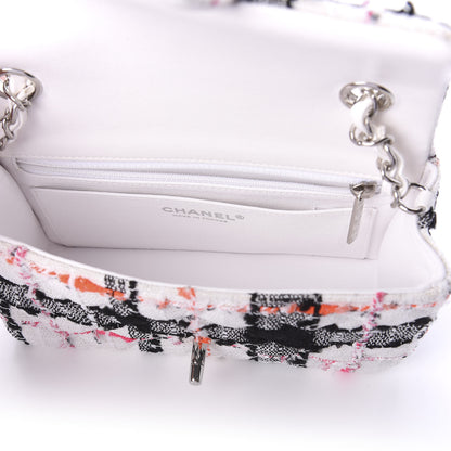 Chanel Tweed Quilted Mini Rectangular Flap Black White Pink 5 of 9