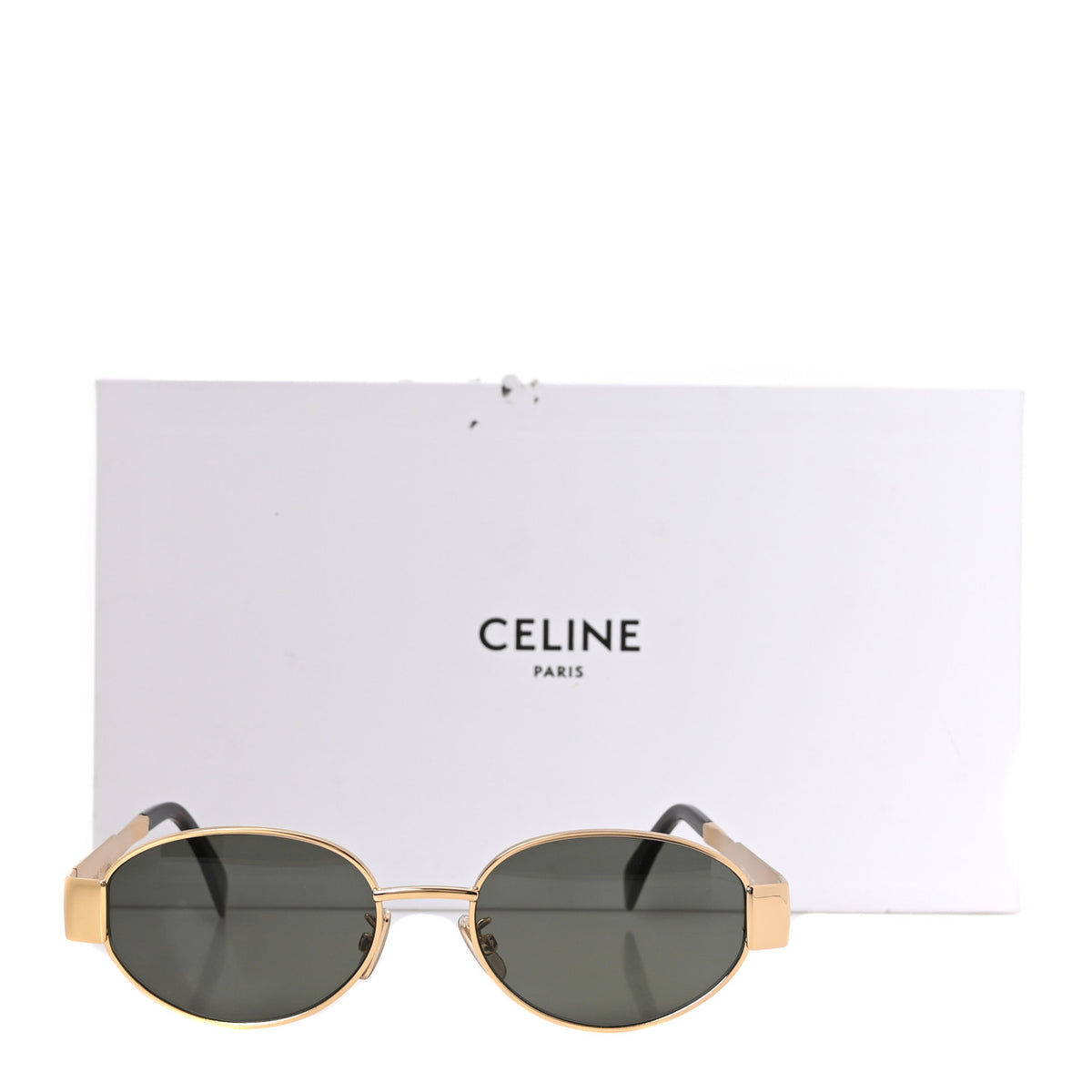 Celine Metal Triomphe 01 Sunglasses CL40235U Gold Green 7 of 8