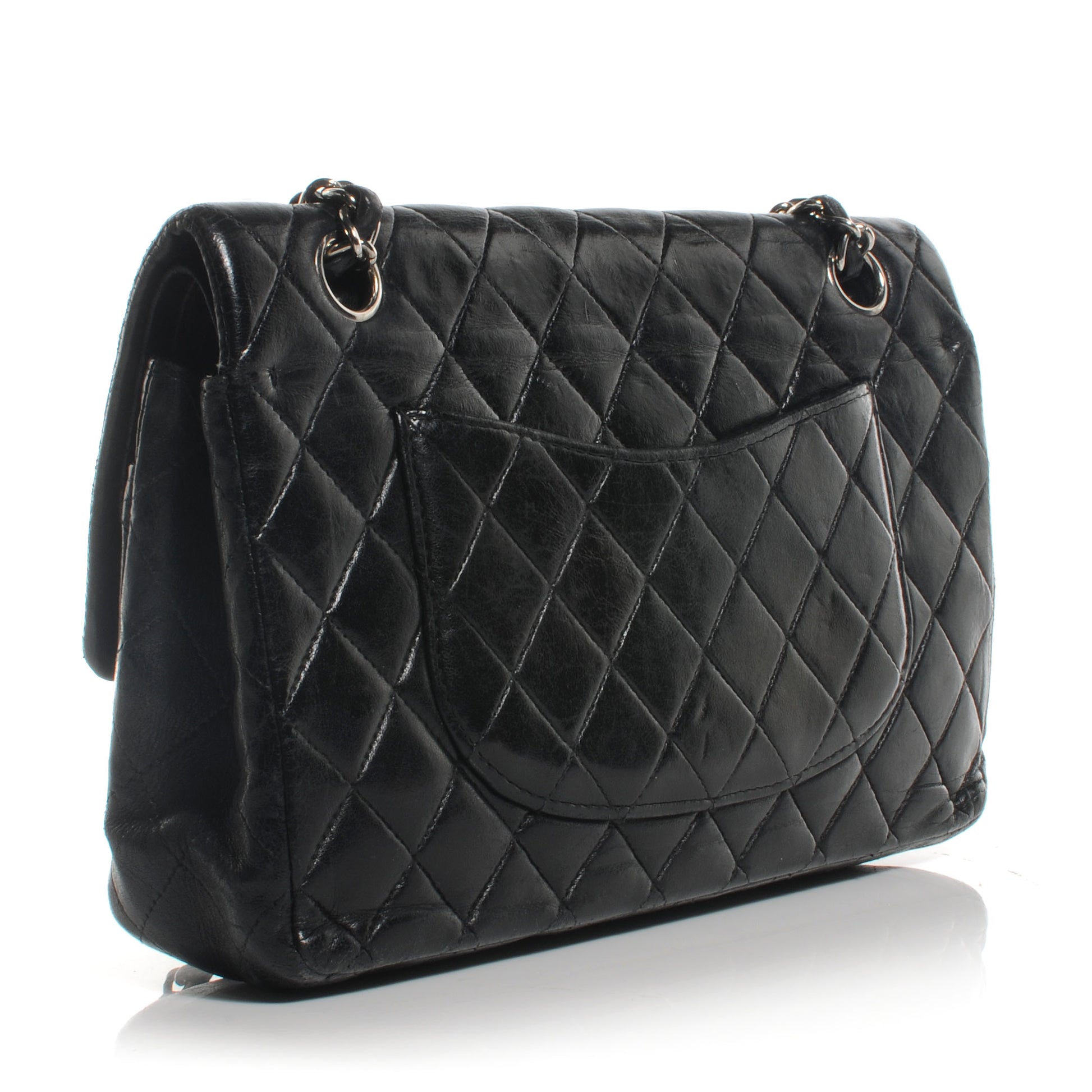Chanel Lambskin Quilted Medium Double Flap Bag Black 3 of 7