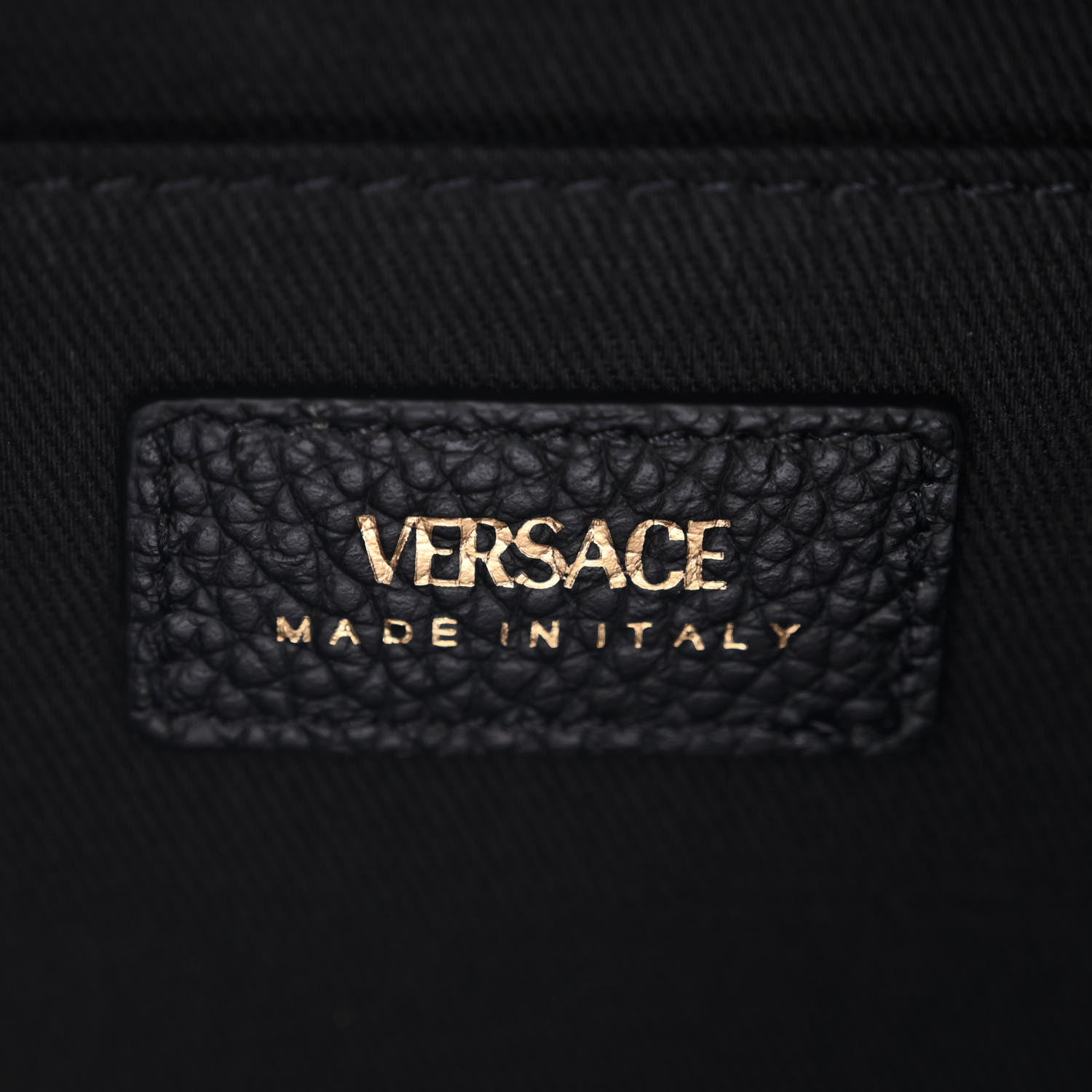 Versace Grainy Calfskin Virtus Top Handle Camera Bag Black 6 of 9