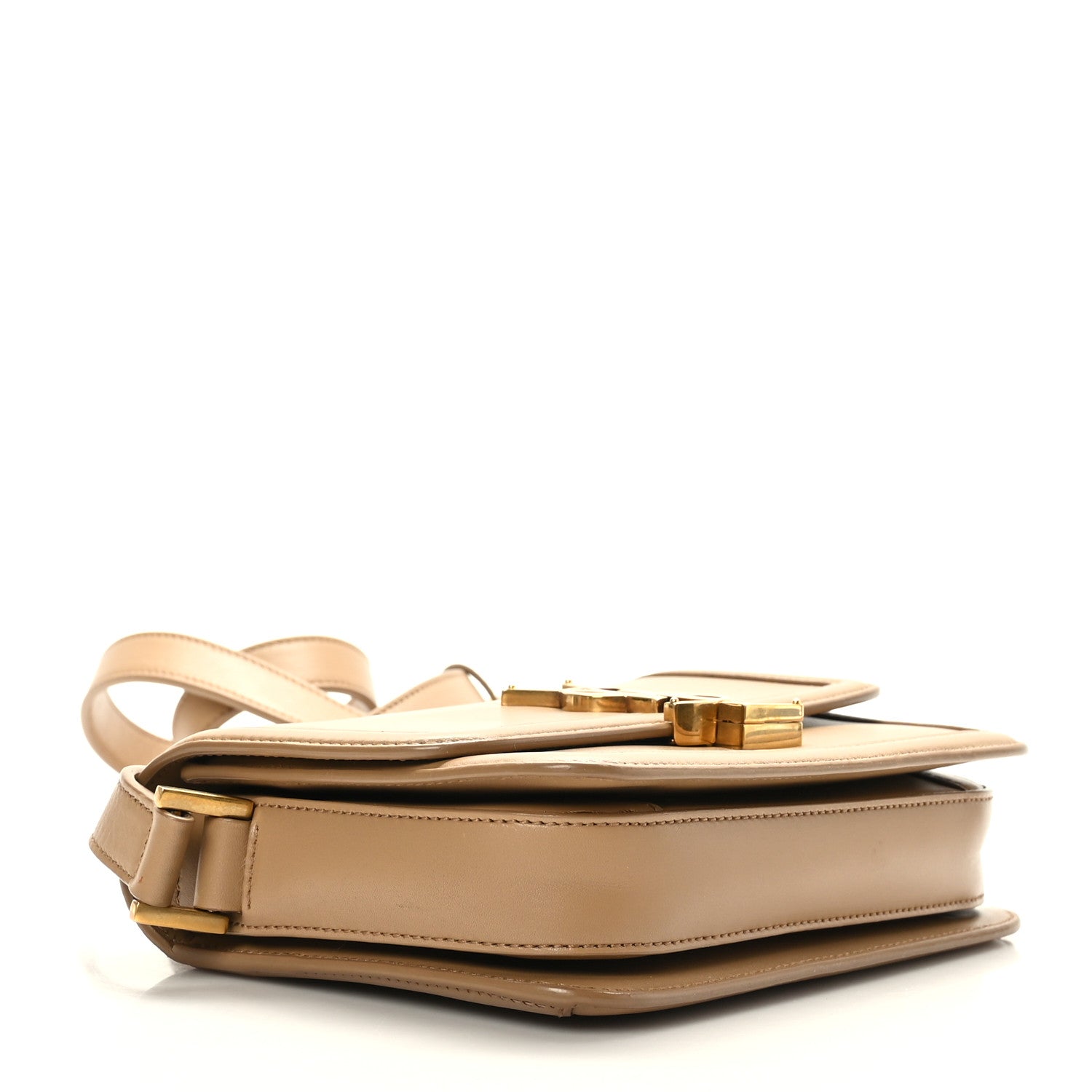 Saint Laurent Smooth Calfskin Small Solferino Satchel Natural Tan 4 of 10