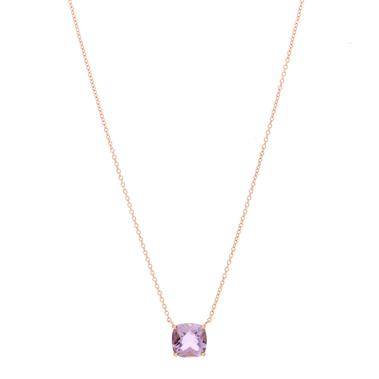 Tiffany 18K Rose Gold Amethyst Sparklers Pendant Necklace 1 of 4