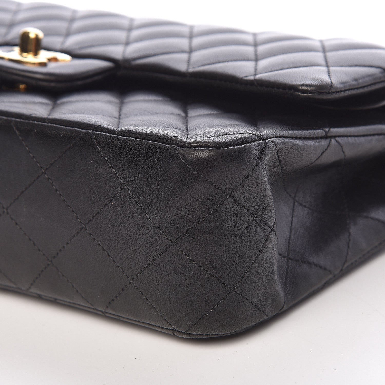 Chanel Lambskin Quilted Medium Double Flap Black 9 of 11
