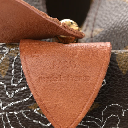 Louis Vuitton Monogram Dentelle Speedy 30 Silver 6 of 15
