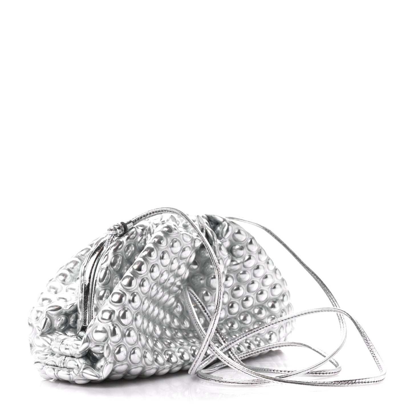 Metallic Fabric Bubble Wrap The Mini Pouch Silver