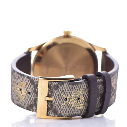 Gucci Stainless Steel Canvas 38mm G-Timeless GG Supreme Bee Quartz Watch Brown 4 of 7