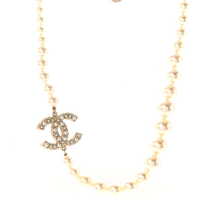 Chanel Pearl CC 100th Anniversary Necklace Light Gold 1 of 7