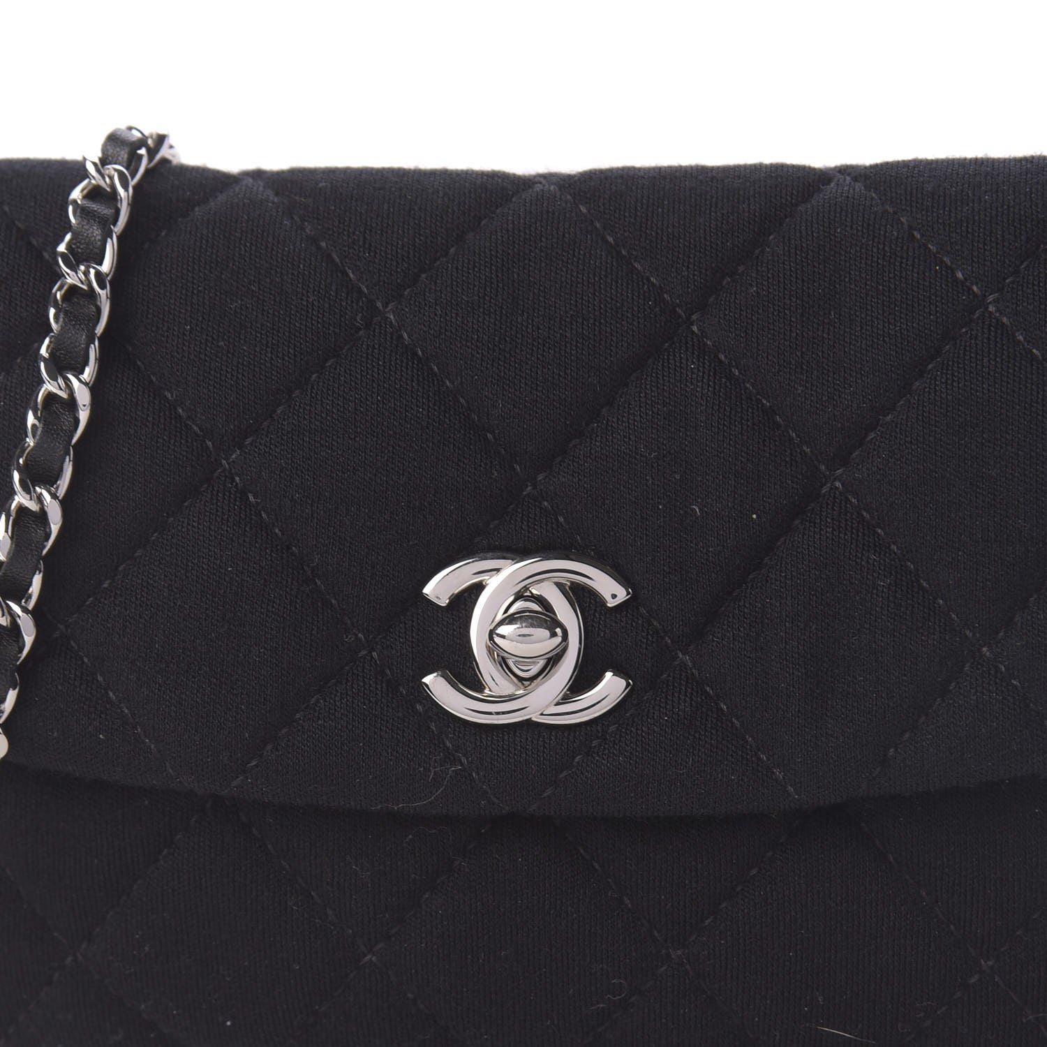 Chanel Jersey Quilted Mini Flap Black 10 of 10