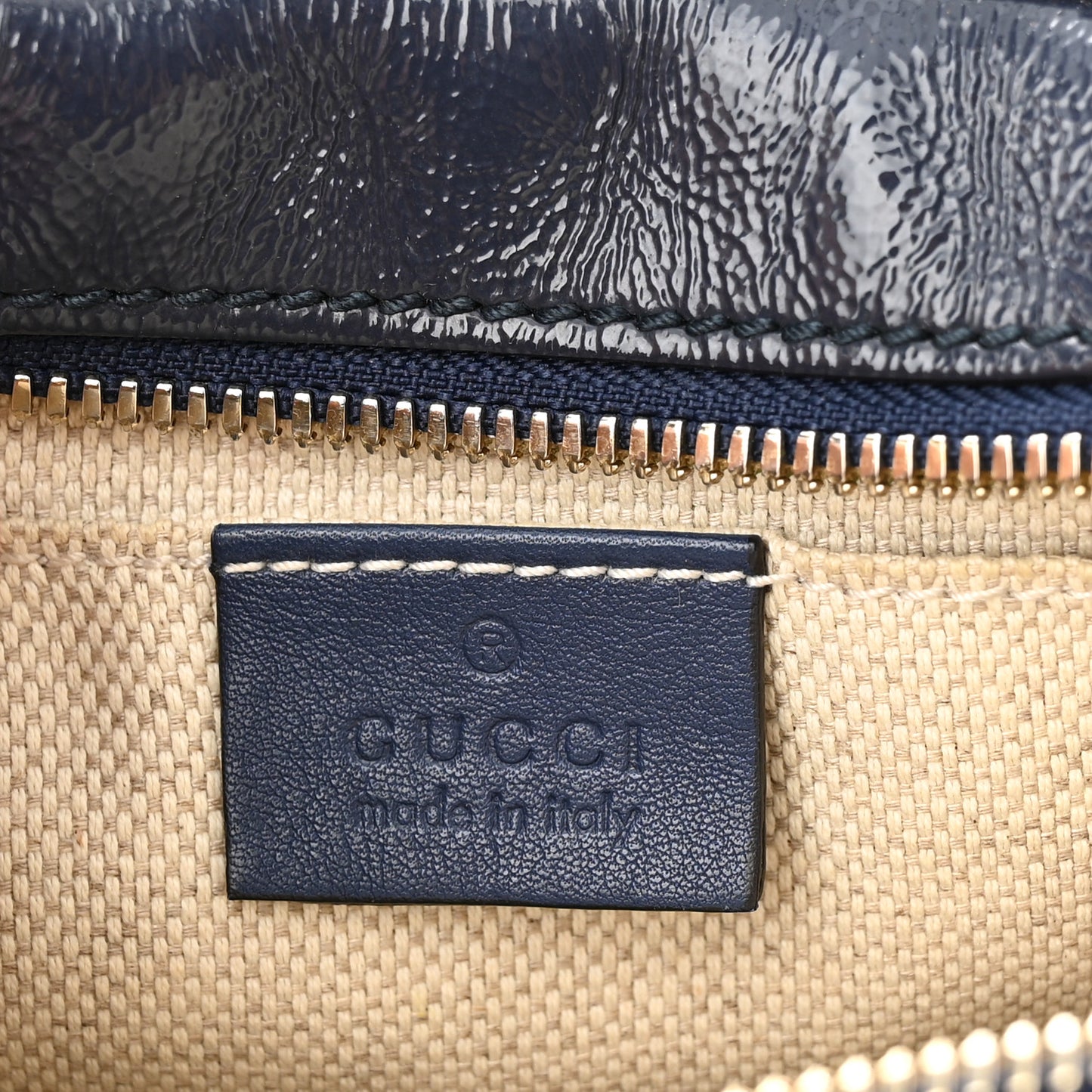 Vernice Naplack Small Soho Disco Bag Uniform Blue