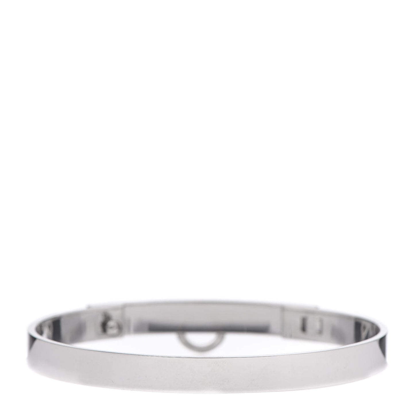 18K White Gold Pave Diamond PM Collier De Chien Bracelet SH