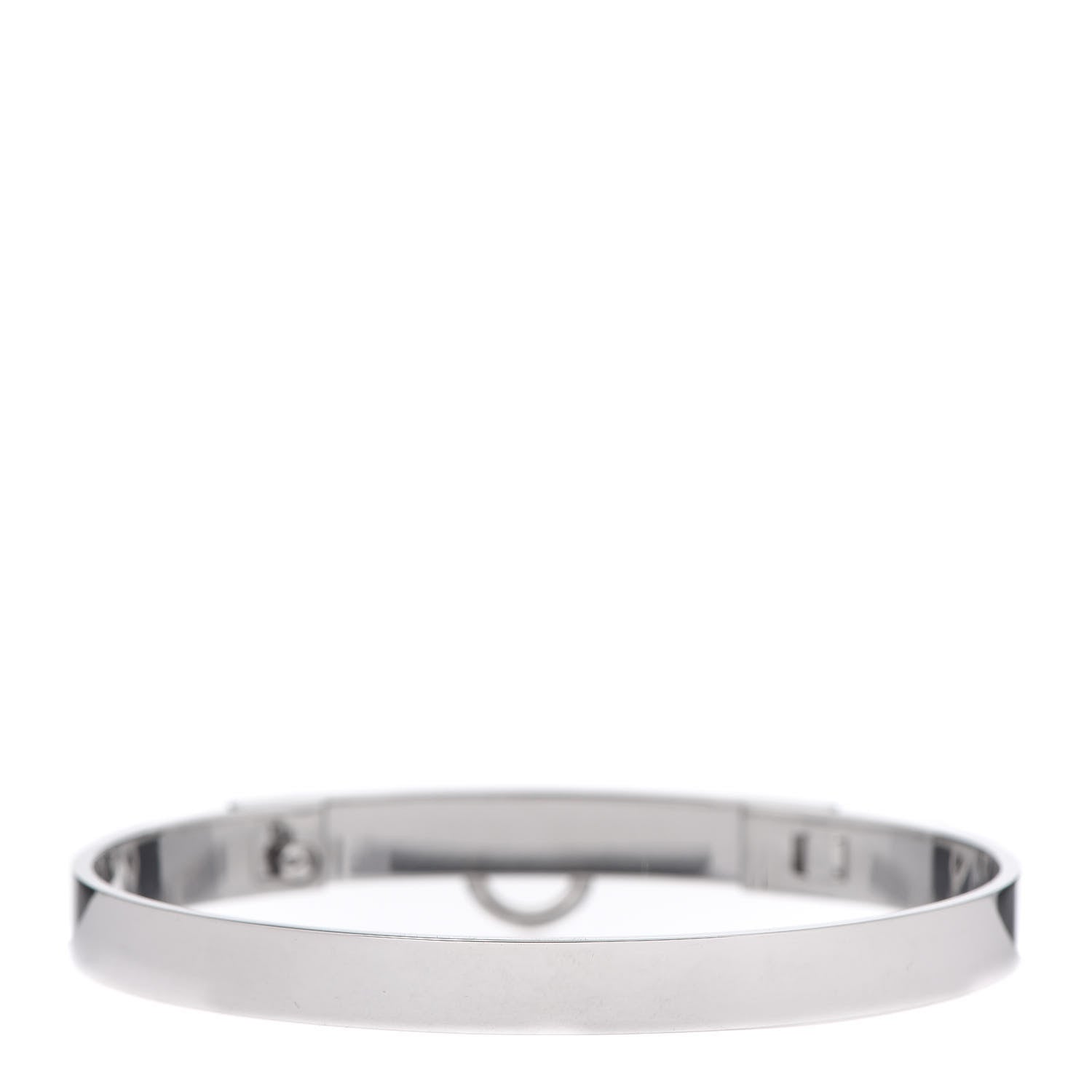 Hermes 18K White Gold Pave Diamond PM Collier De Chien Bracelet SH 3 of 5