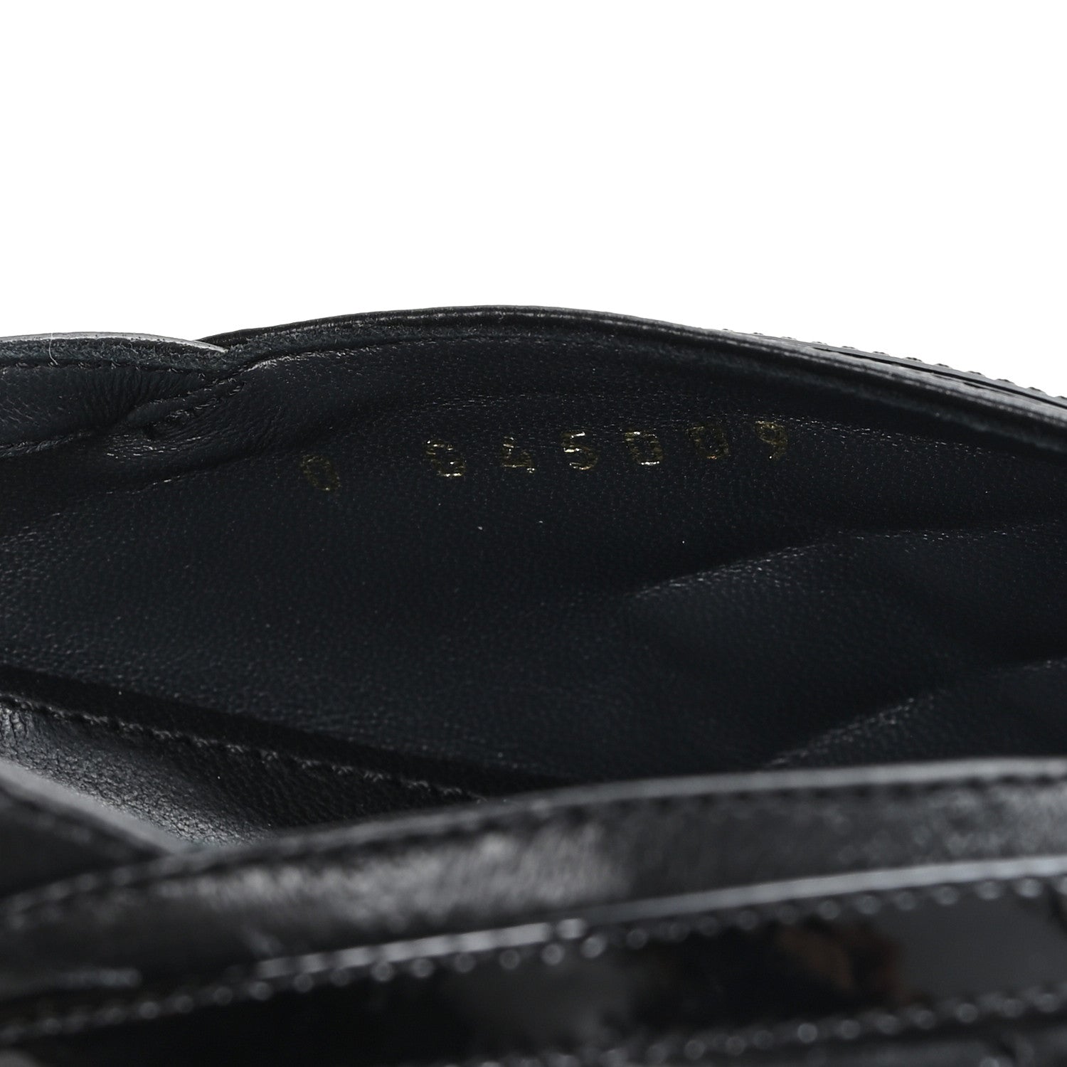 Chanel Lambskin Patent Quilted CC Platform Sandals 39.5 Black 9 of 10