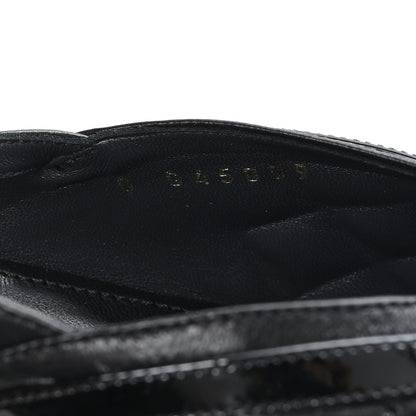 Chanel Lambskin Patent Quilted CC Platform Sandals 39.5 Black 9 of 10
