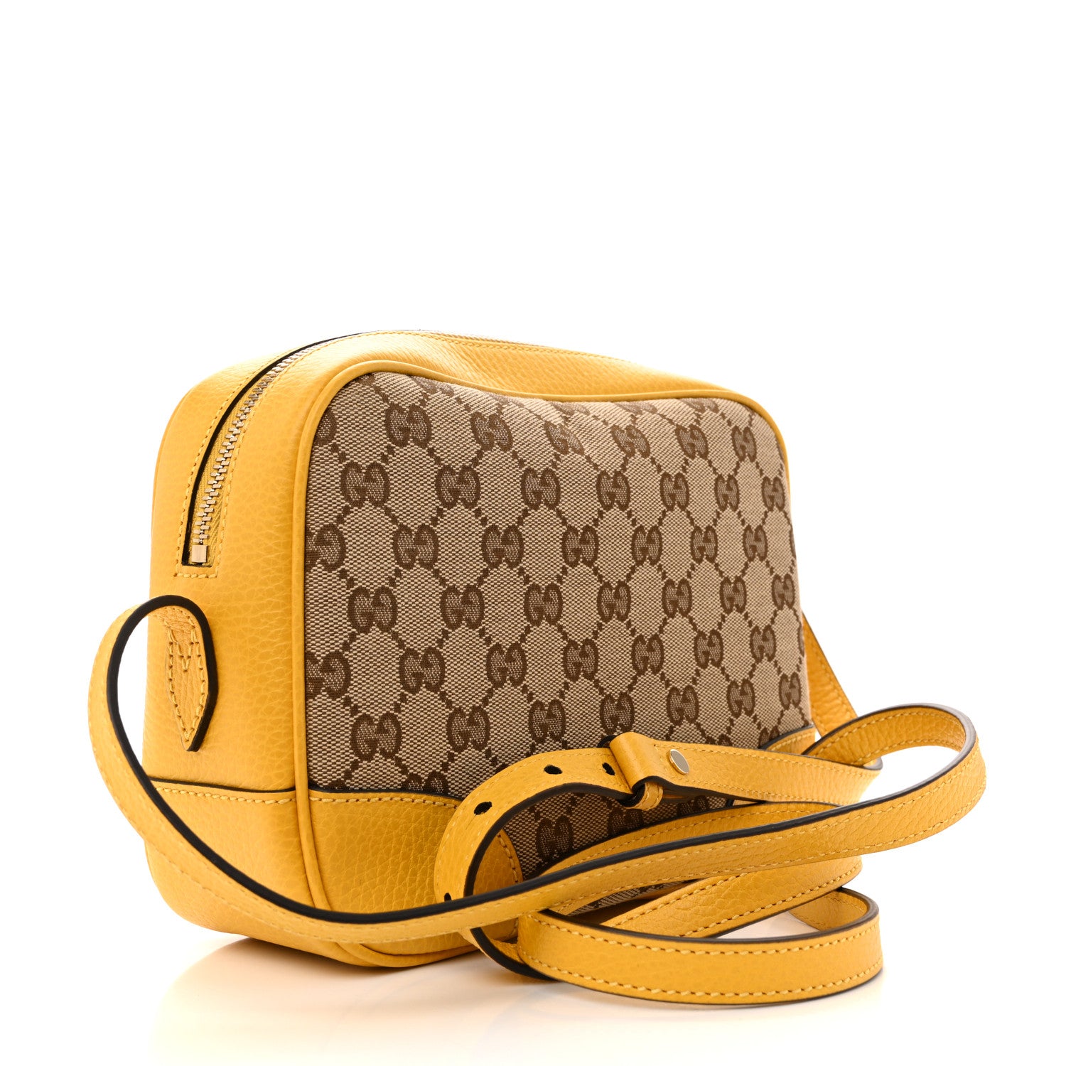 Gucci Monogram Dollar Calfskin Mini Bree Messenger Bag Beige Ebony New Buttercup 3 of 11