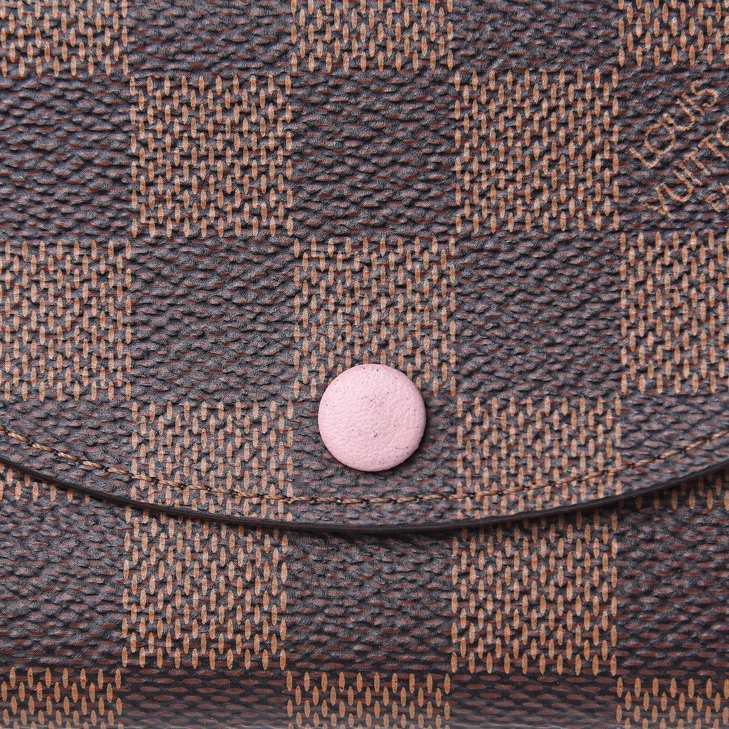 Damier Ebene Rosalie Coin Purse Rose Ballerine