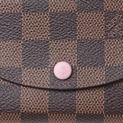 Louis Vuitton Damier Ebene Rosalie Coin Purse Rose Ballerine 8 of 8