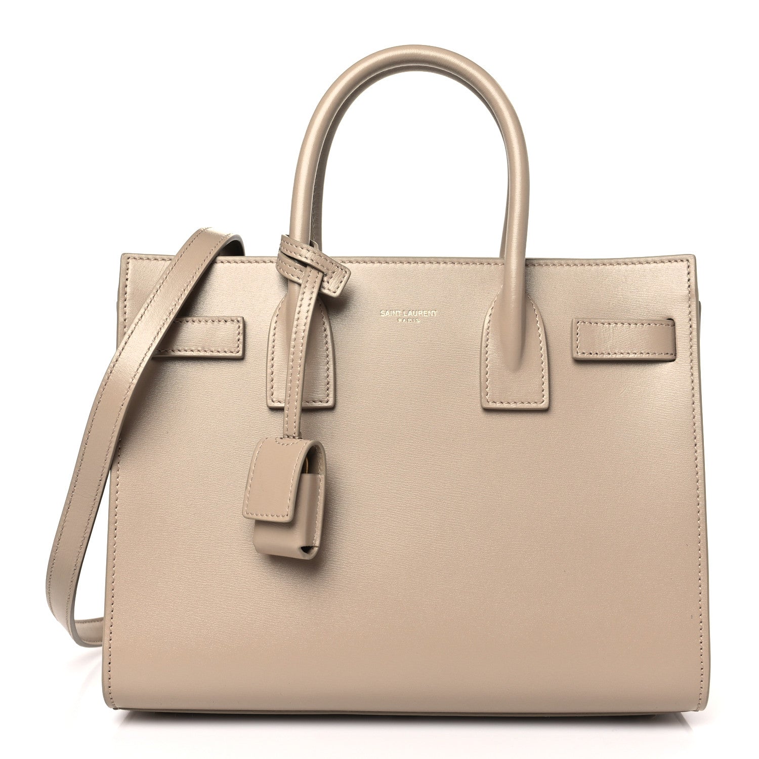 Saint Laurent Calfskin Baby Sac De Jour Dark Beige 3 of 9