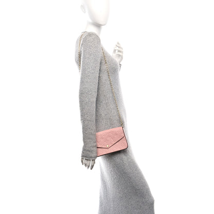 Louis Vuitton Empreinte Pochette Felicie Chain Wallet Rose Poudre 2 of 13