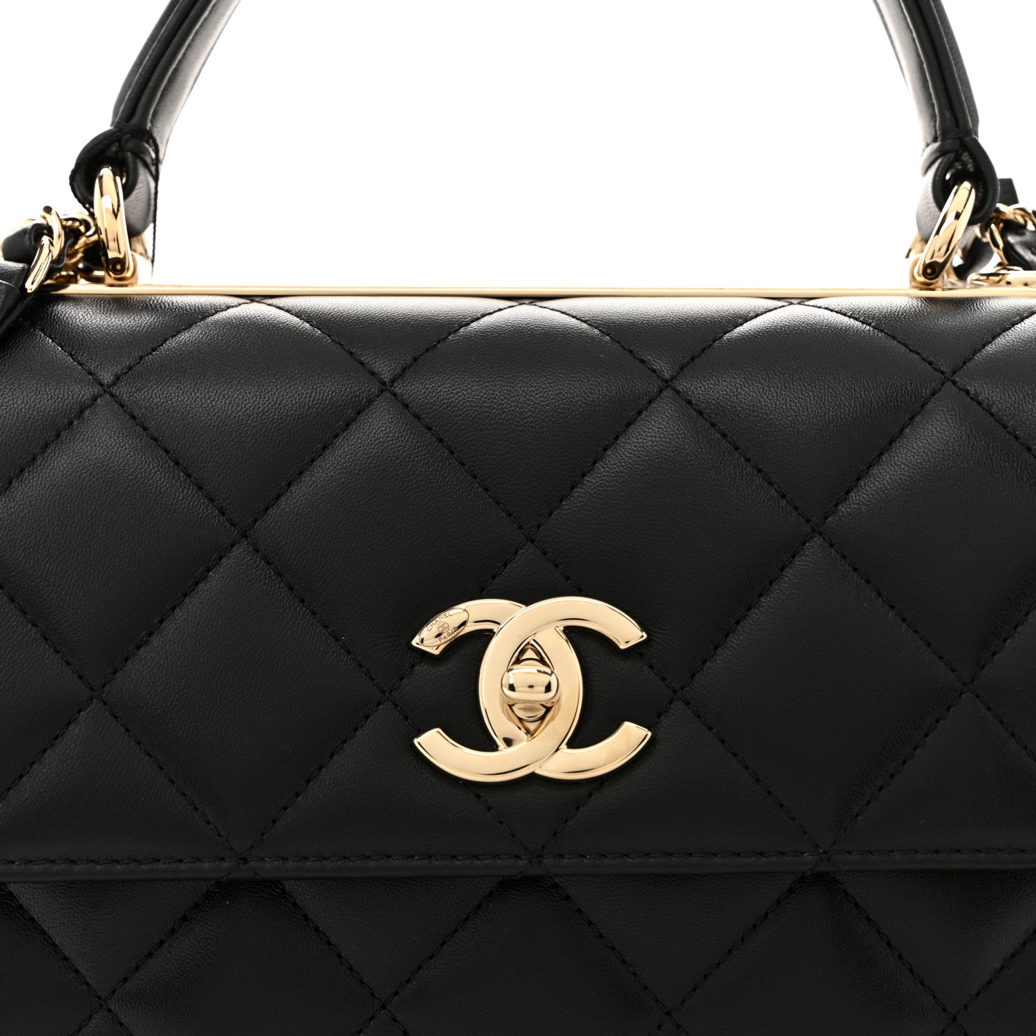 Chanel Lambskin Quilted Small Trendy CC Dual Handle Flap Bag Black 8 of 13