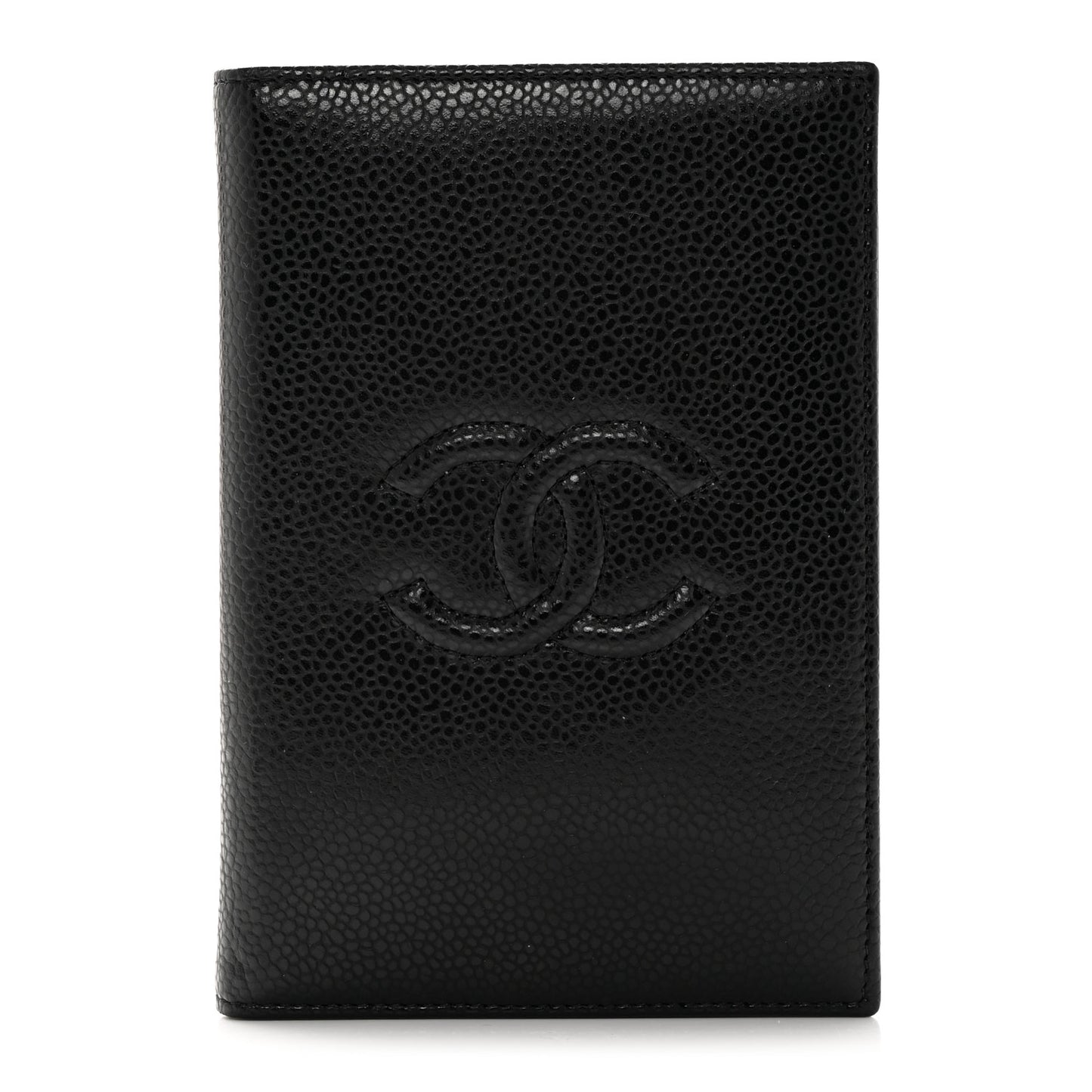 Caviar Timeless Passport Holder Black