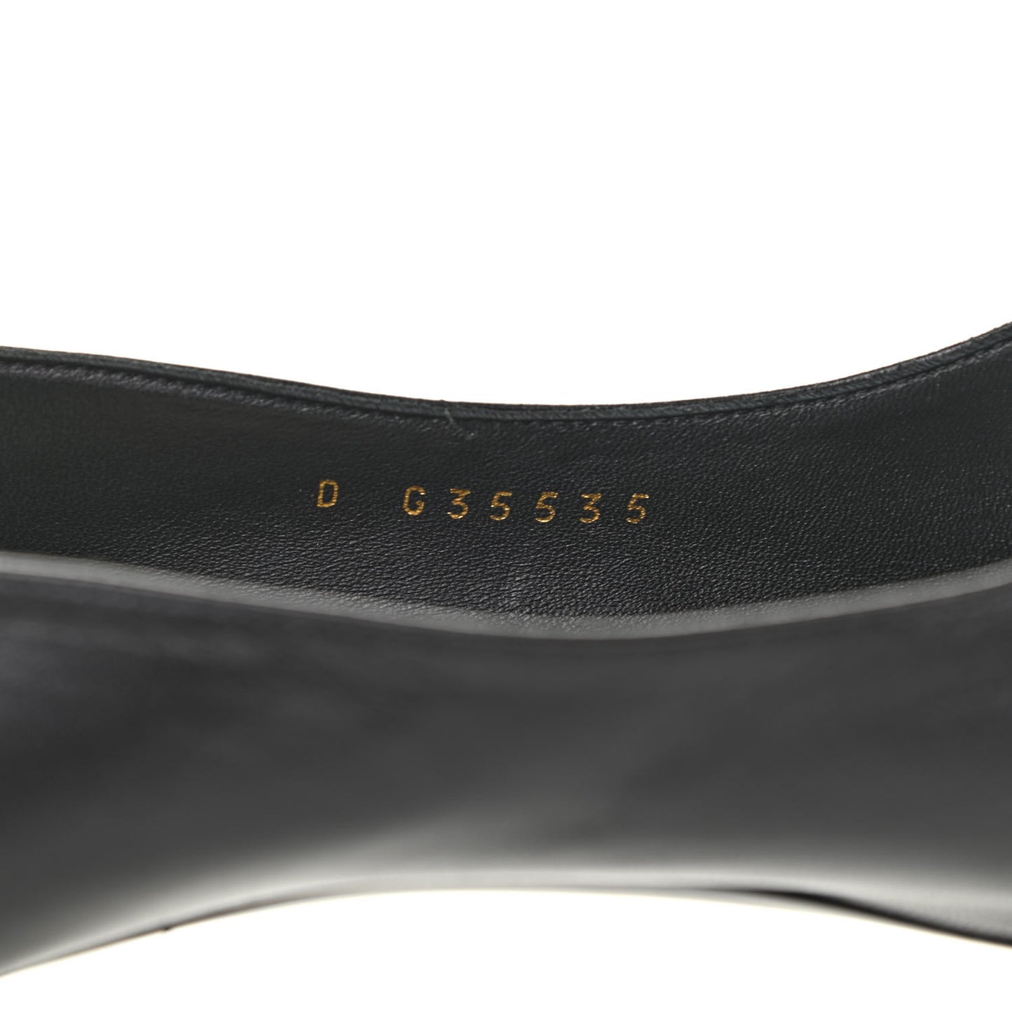 Patent Lambskin Cap Toe Pearl Pumps 39.5 Black