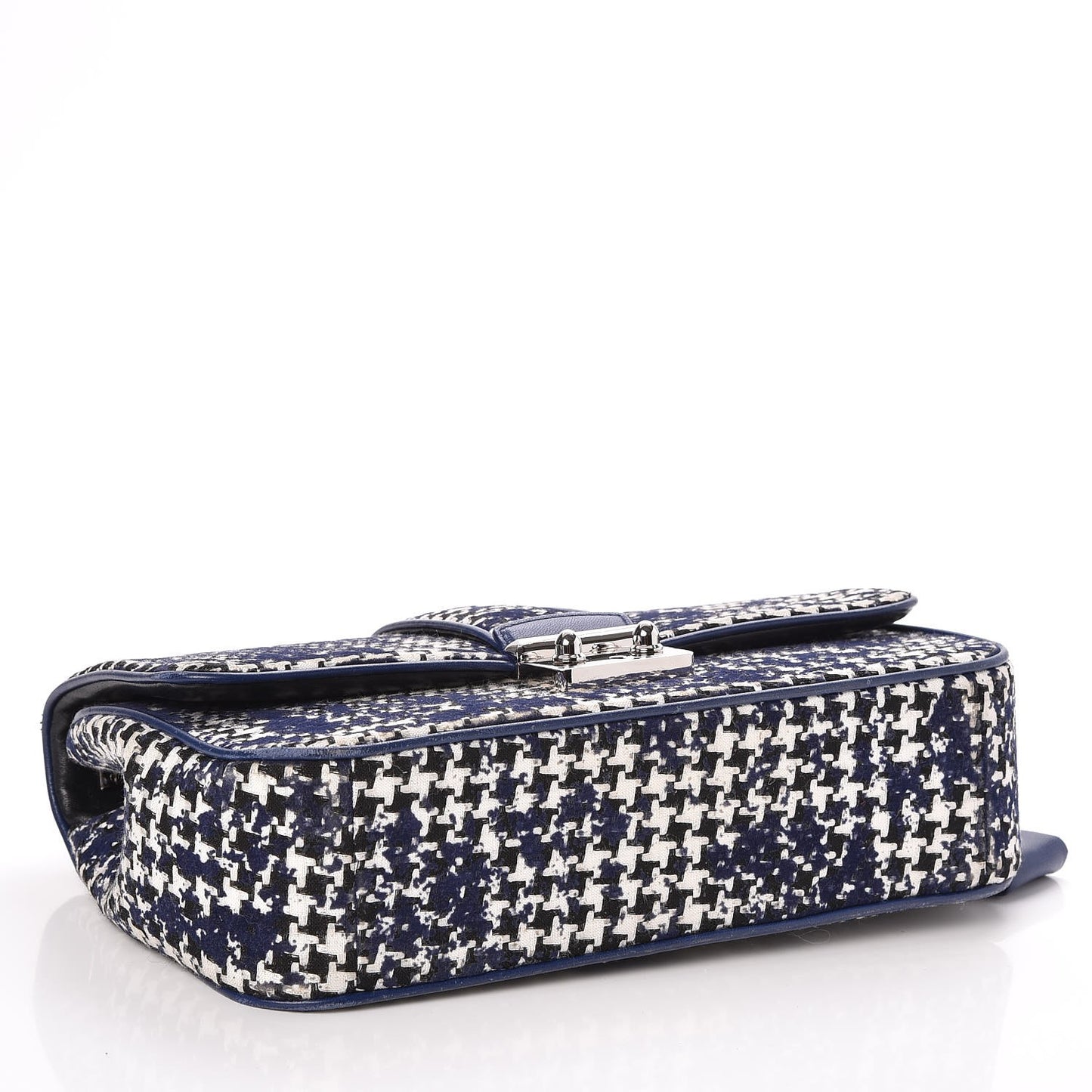 Tweed Medium Miss Dior Flap Black Blue