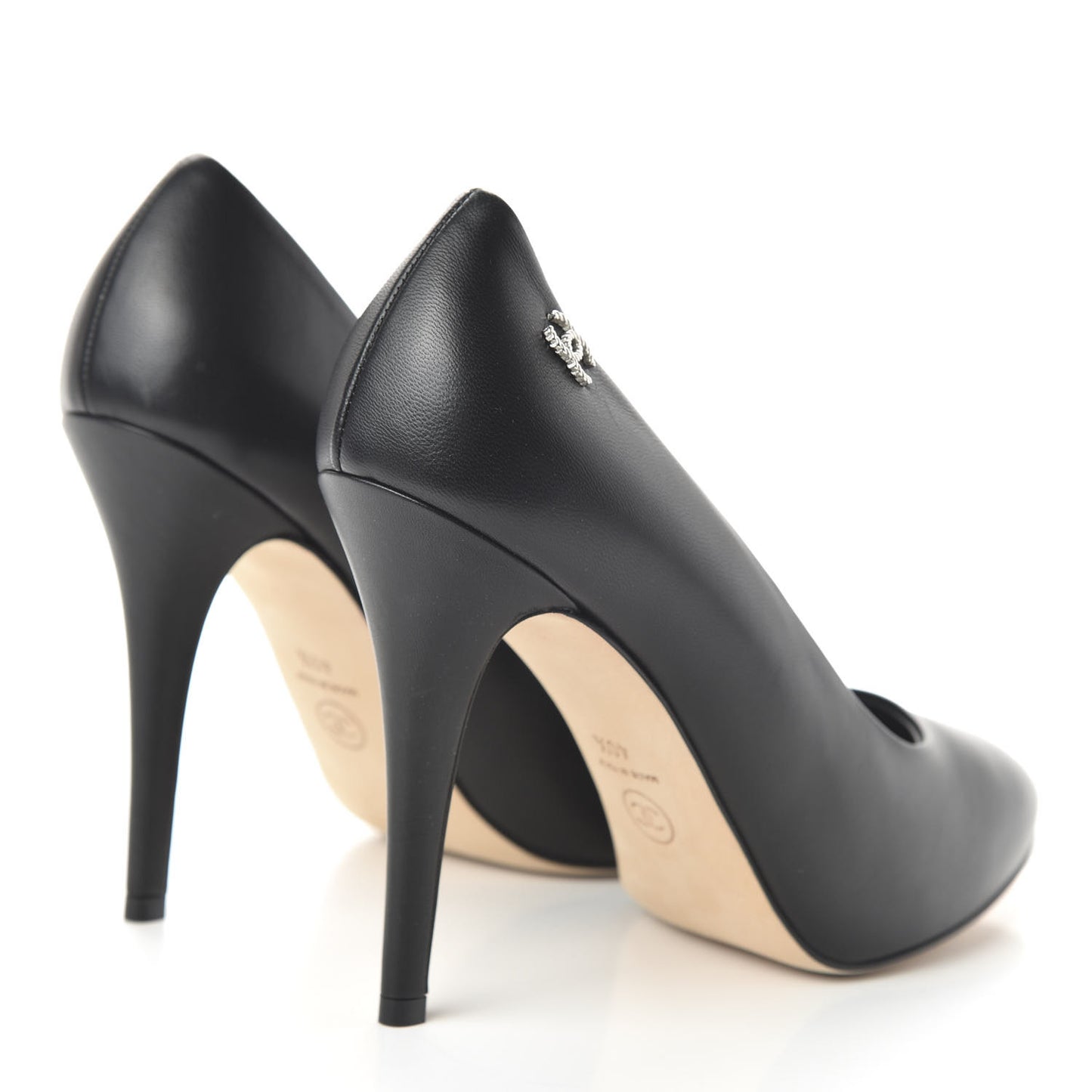 Lambskin CC Pumps 40.5 Black