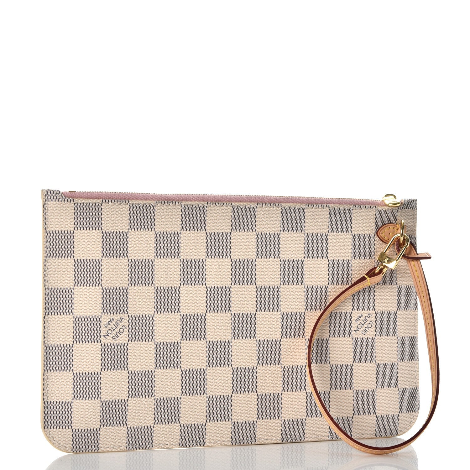 Louis Vuitton Damier Azur Neverfull MM GM Pochette Rose Ballerine 3 of 7