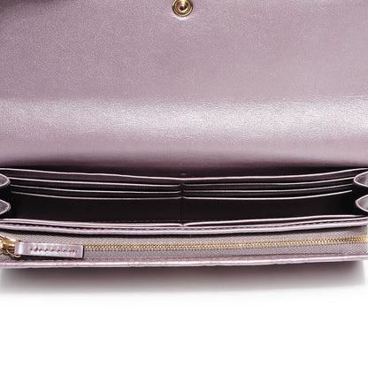 Gucci Metallic Soft Guccissima Lovely Heart Continental Wallet Senanque 5 of 6