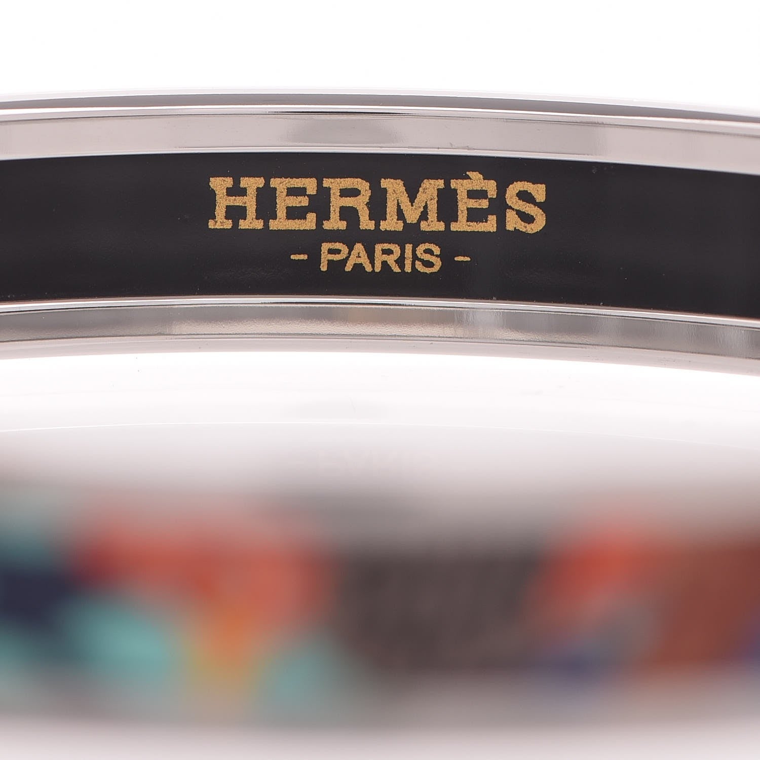 Hermes Enamel Printed Narrow Jungle Of Eden Bracelet 65 Pierres et Cactus 3 of 7