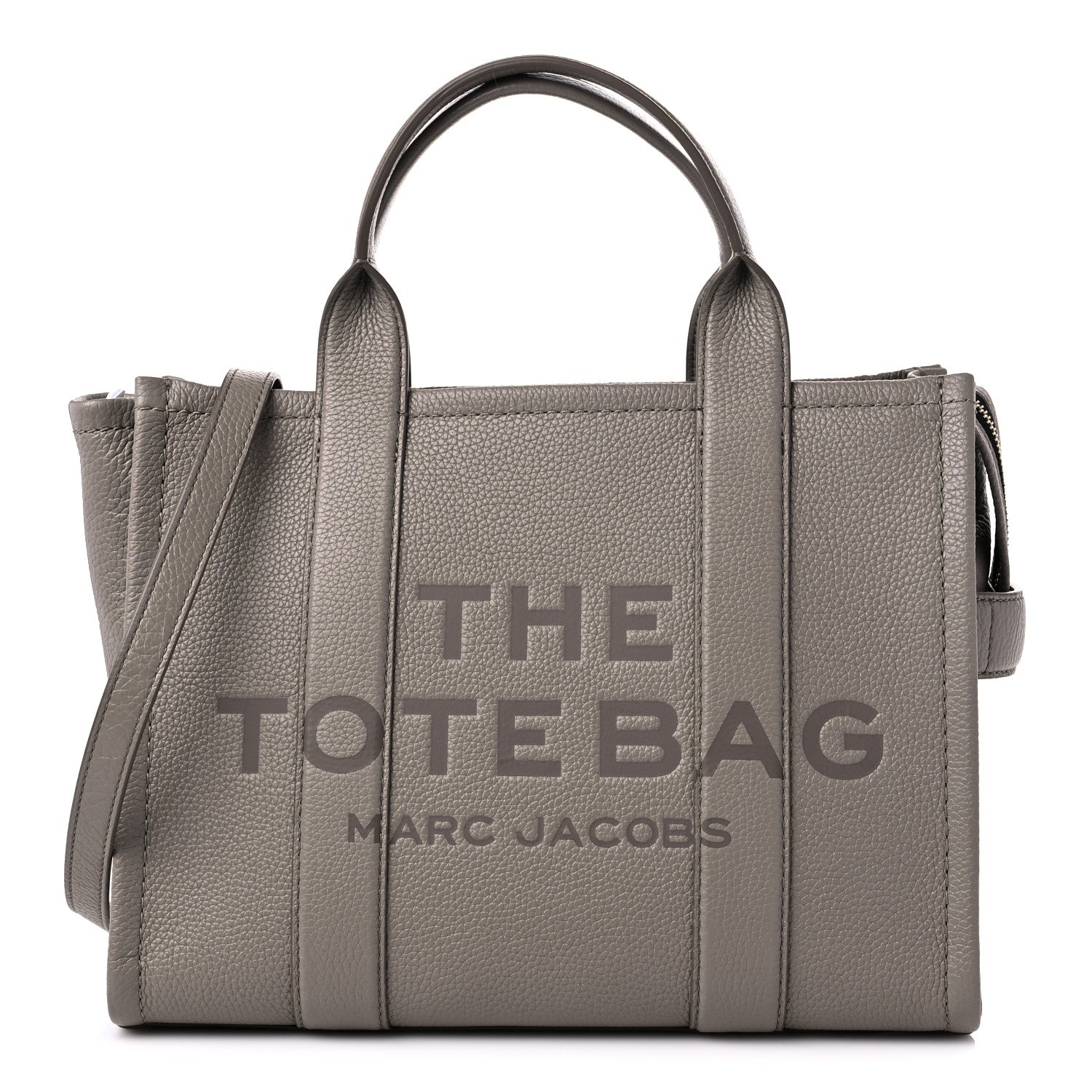 Marc Jacobs Grained Calfskin Medium The Tote Bag Cement 1 of 8