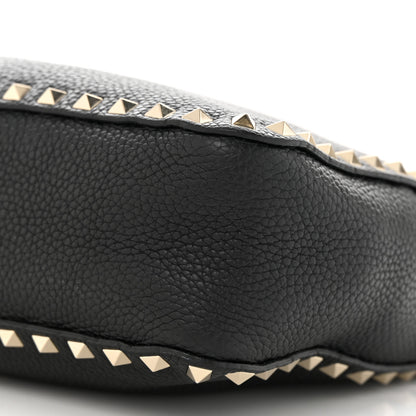 Valentino Garavani Pebbled Calfskin Small Rockstud Flip-Lock Messenger Bag Black 9 of 9