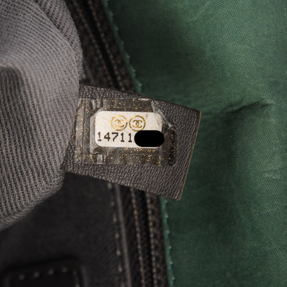 Chanel Iridescent Calfskin Glint Flap Green 8 of 8