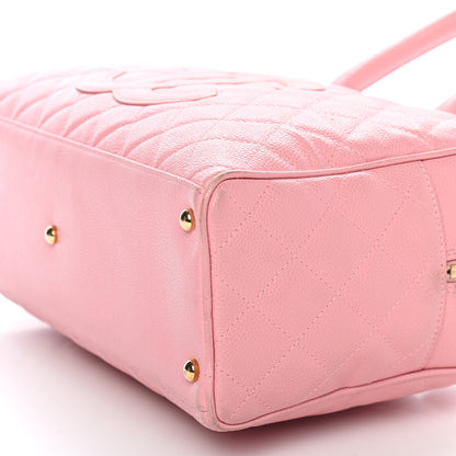 Chanel Caviar Quilted Large Bowler Pink 9 of 12