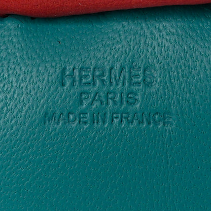 Hermes Milo Lambskin Grigri Rodeo Horse Bag Charm MM Lagon Bleu Izmir Bougainvillea 3 of 5