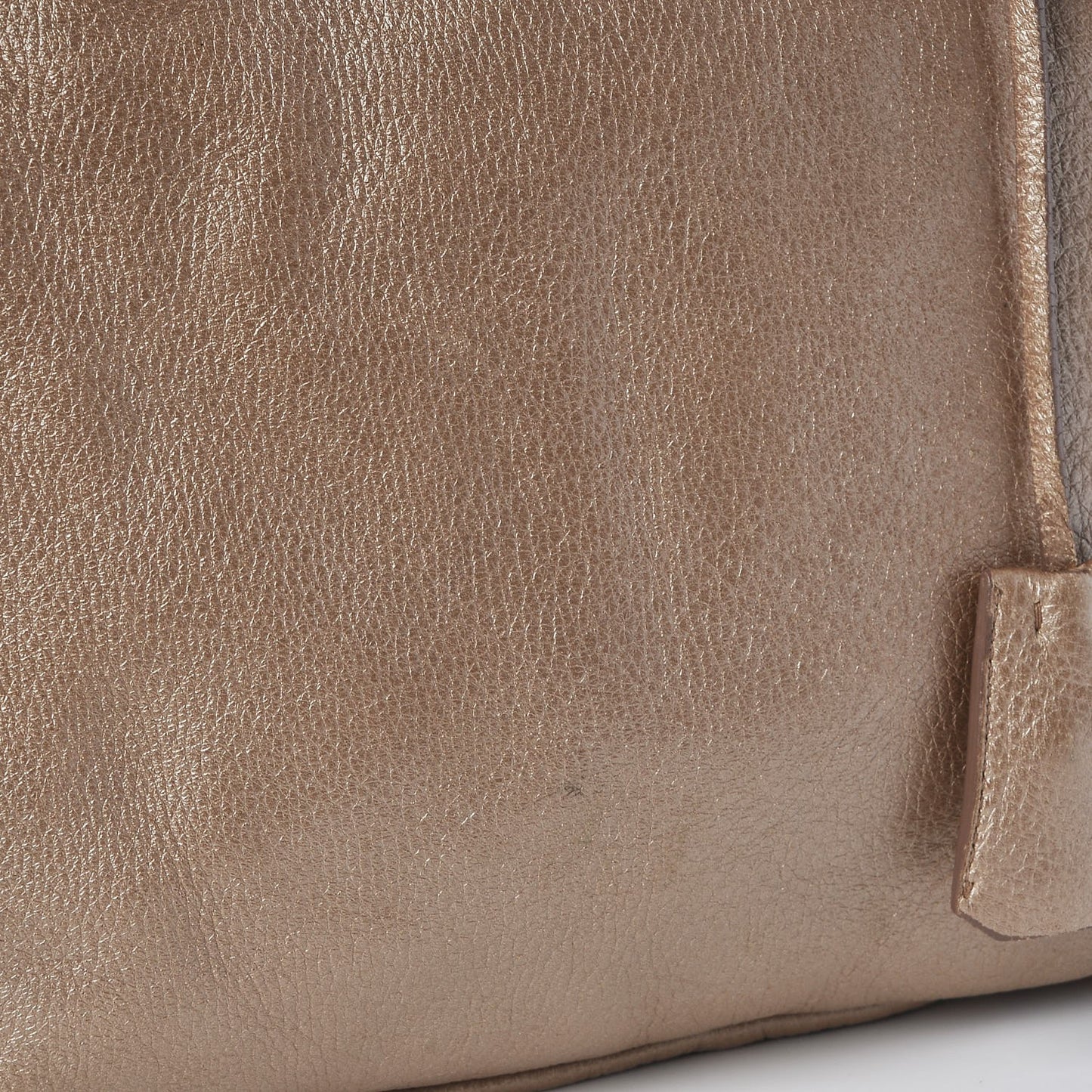 Metallic Vitello Daino Bauletto Gold