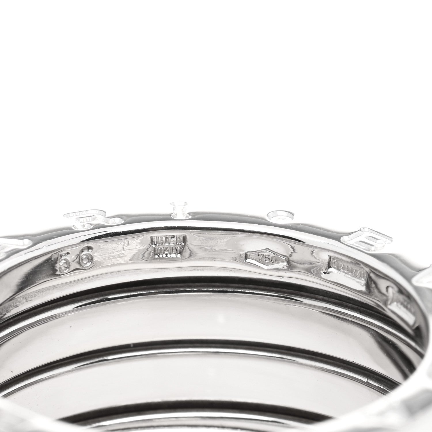 Bulgari 18K White Gold B.Zero1 Four-Band Ring 56 7.5 4 of 5