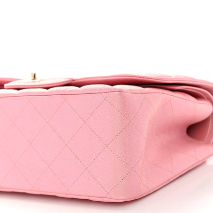 Chanel Iridescent Caviar Quilted Jumbo Double Flap Rose Pink 10 of 11