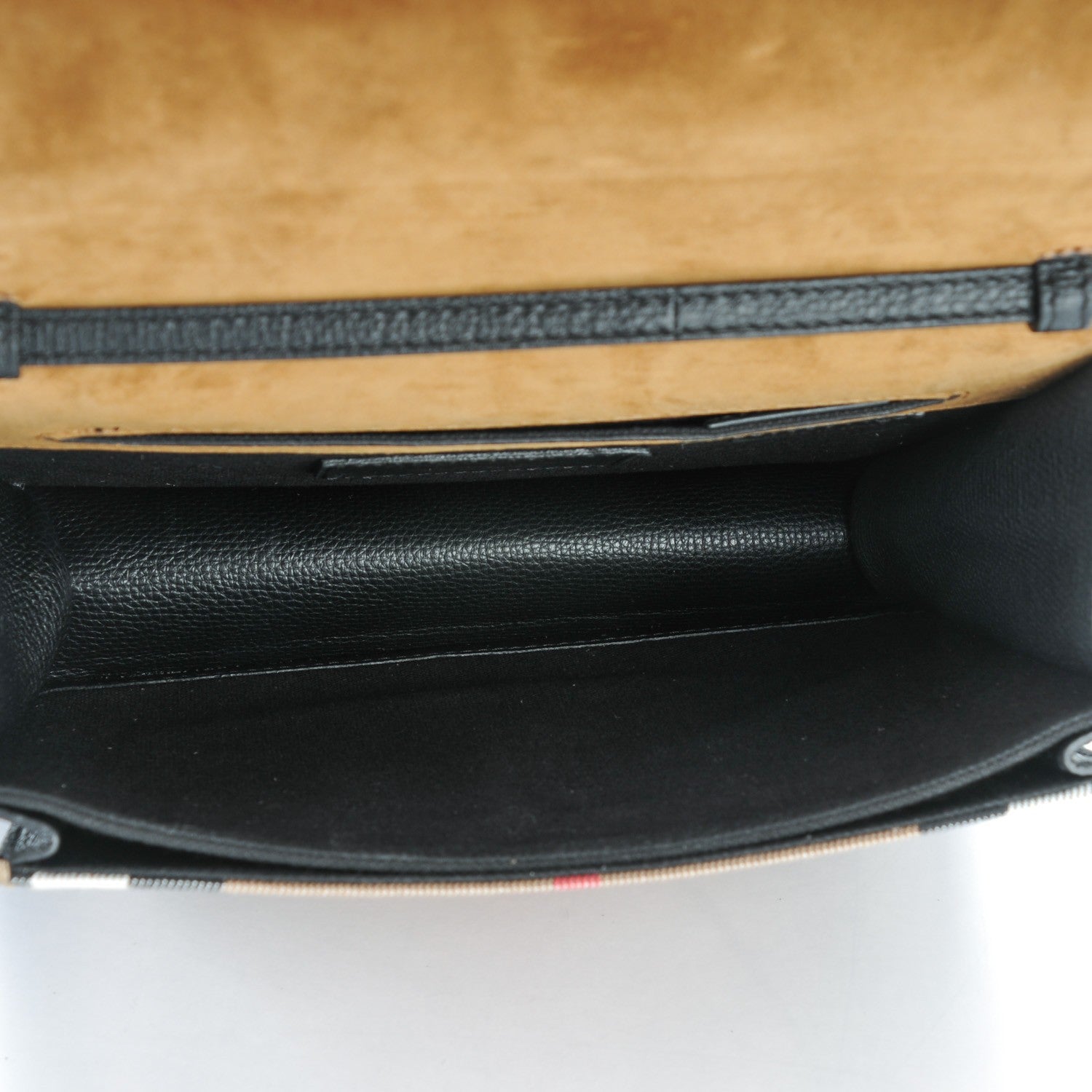 Burberry Derby Calfskin House Check Small Macken Crossbody Bag Black 5 of 9