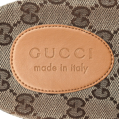 Gucci GG Monogram Lavaredo Eco Fabric Mens Slide Sandals With Straps 10 Beige Ebony Light Brown 8 of 8
