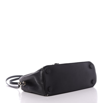 Prada City Calf Mini Hand Stitched Galleria Double Zip Tote Black 5 of 11