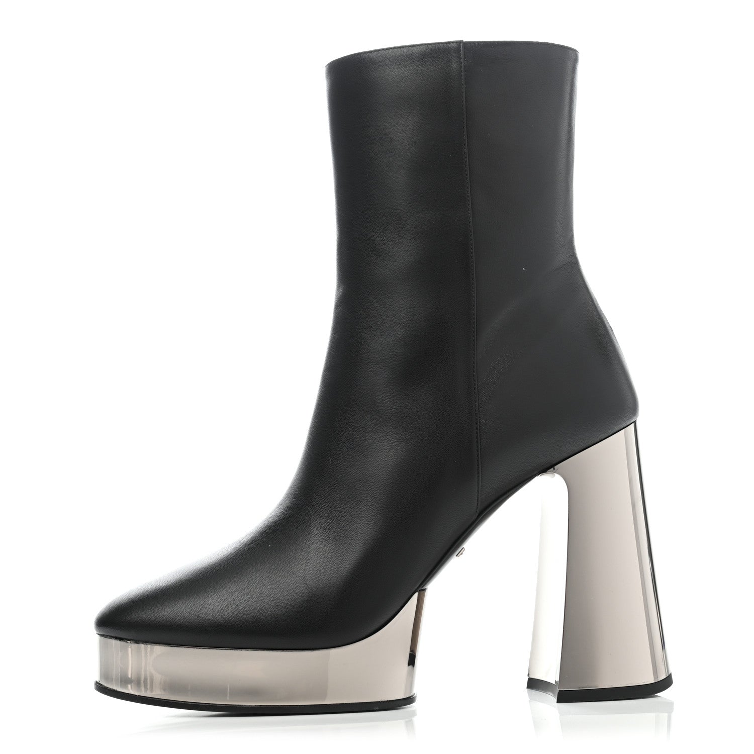 Gucci Malaga Kid Chrome Ankle Boots 41 Black 1 of 8