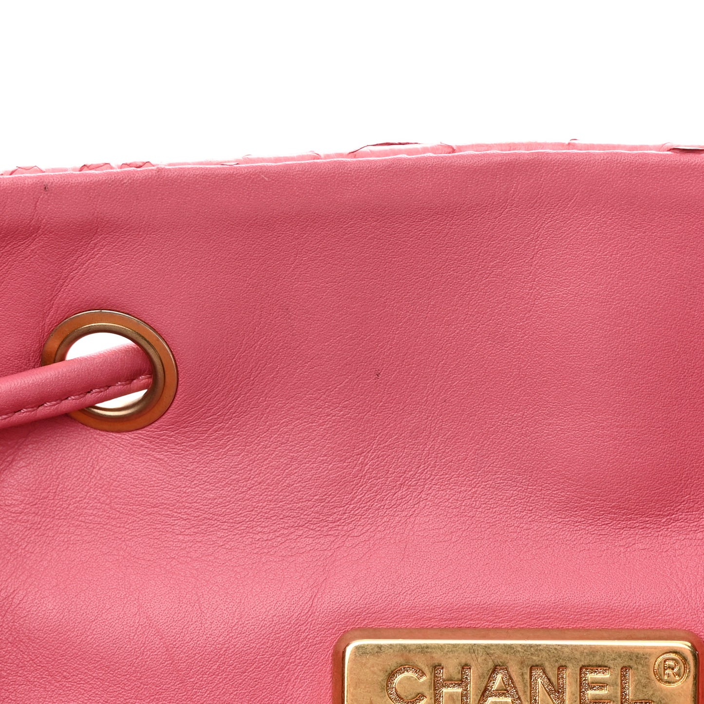 Snakeskin Backpack Light Pink