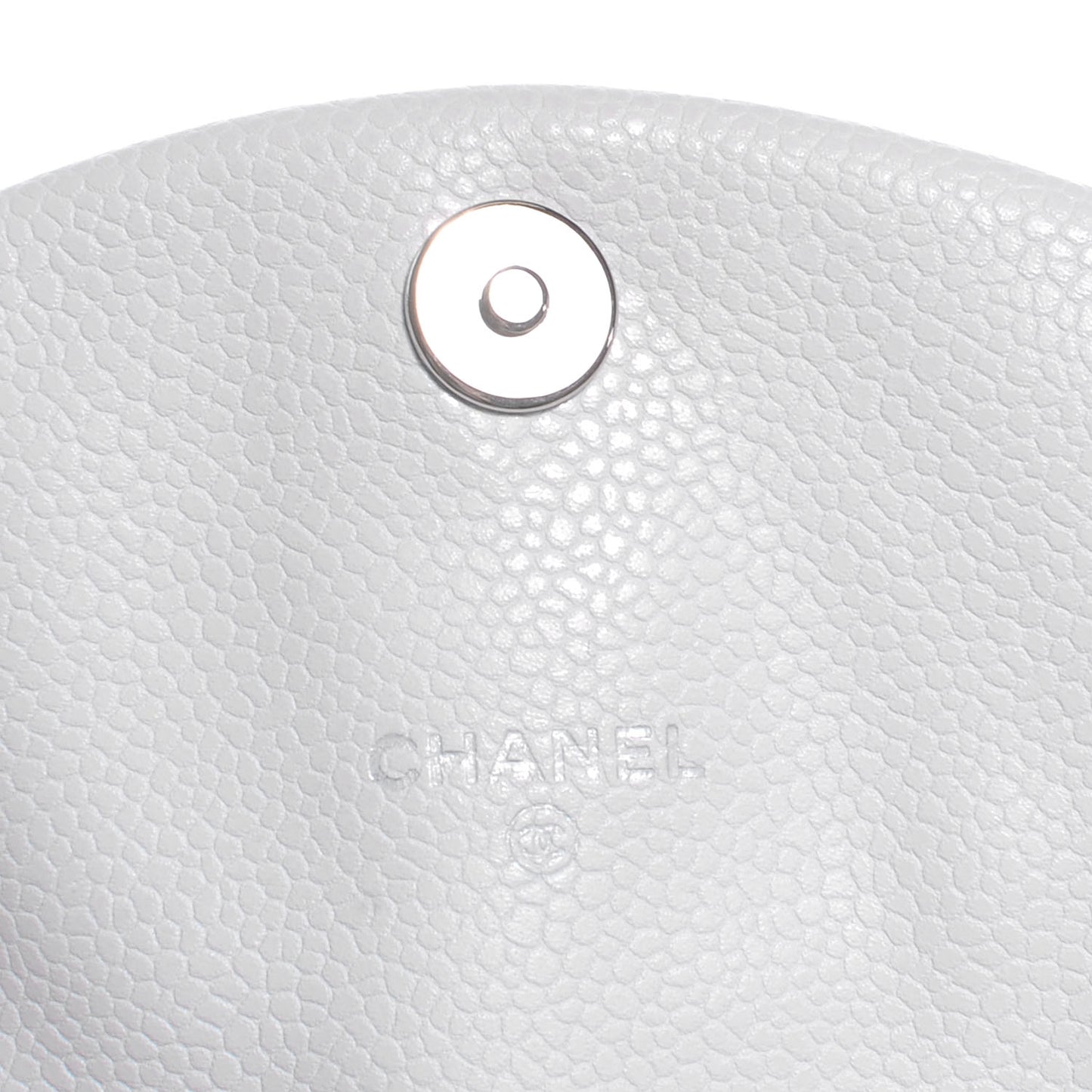 Caviar Half Moon Wallet On Chain WOC White