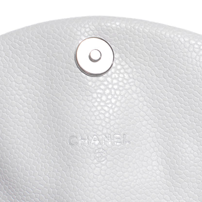 Chanel Caviar Half Moon Wallet On Chain WOC White 6 of 8