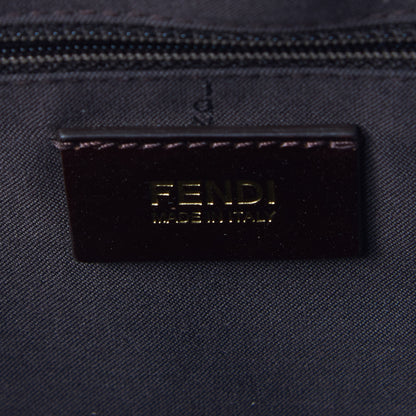 Fendi Zucca Patent Large Mia Shoulder Flap Tobacco 8 of 9